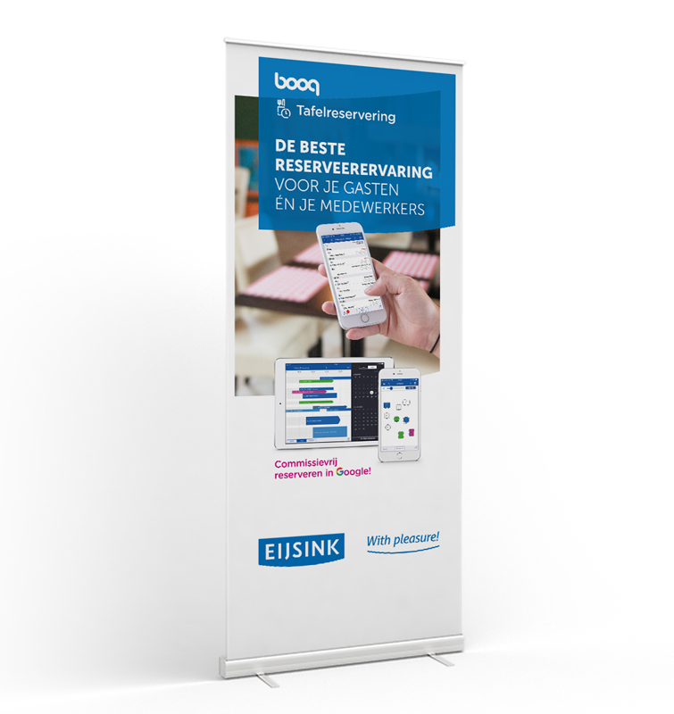 Roll-up banner van Eijsink over tafelreserveringen