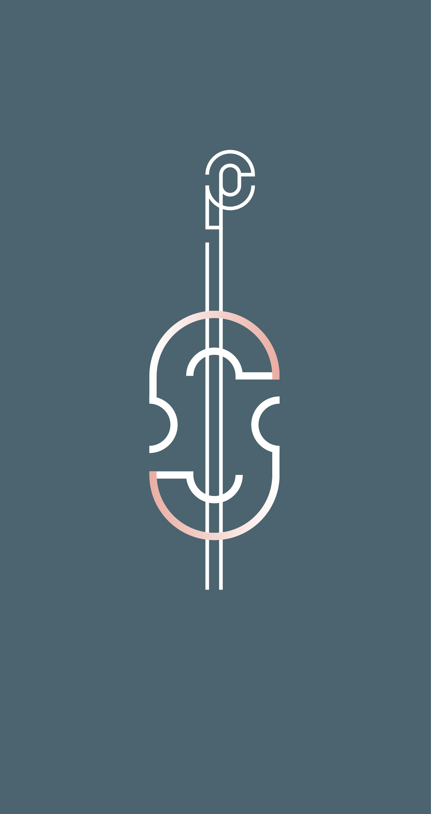 Graphic van een cello in de huisstijl van Phion