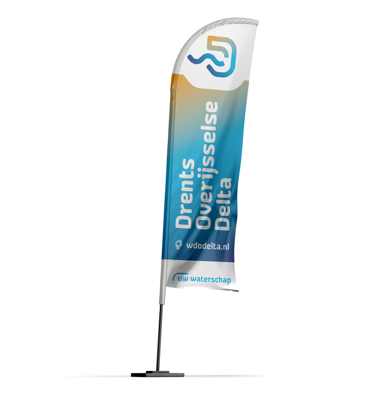 Banner vlag met het logo van Drents Overijsselse Delta